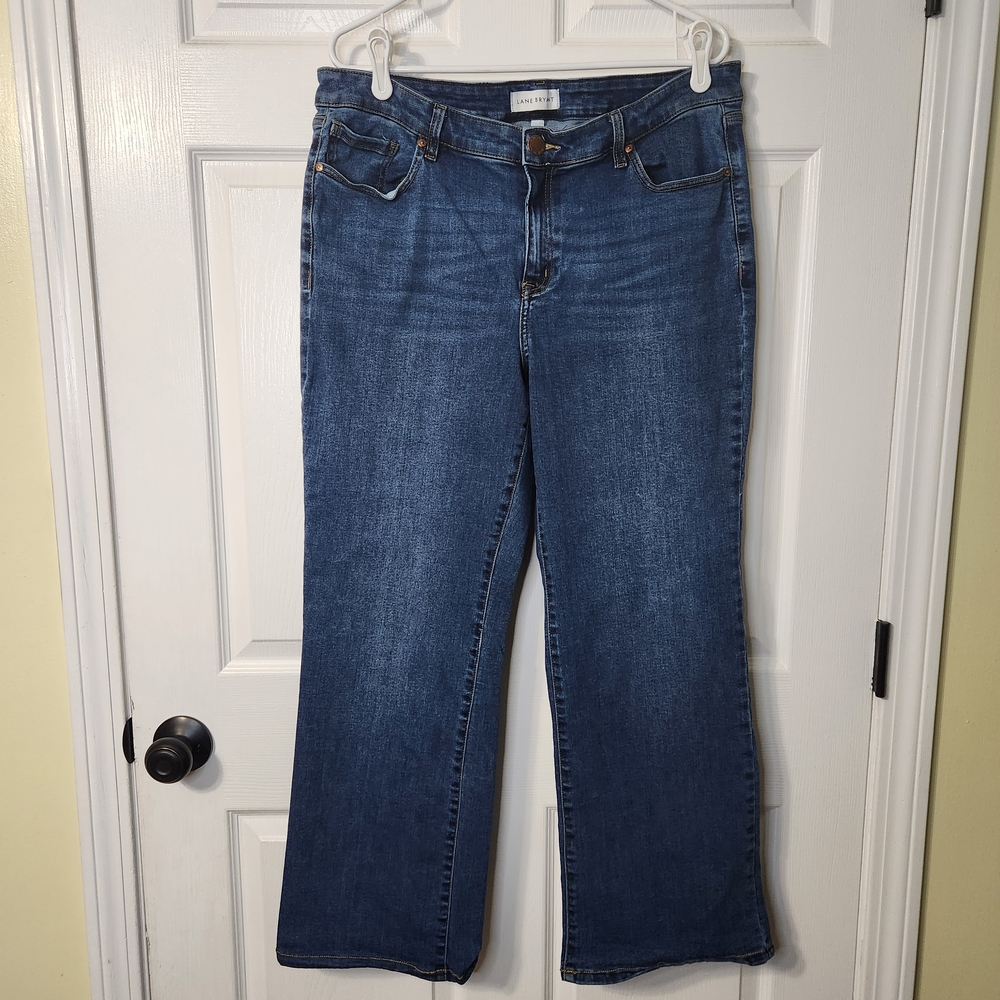 Lane Bryant Medium Blue Midrise Boot Cut Jeans